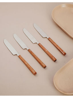 Fabindia - Natural Aakarik Dinner Knife Set Of 4