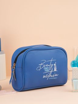 Doodle Collection - Premium Vegan Leather Women Cosmetic Pouch - Inner Beauty