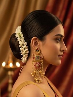 PANASH - Multi-Color Geometric Dangler Earrings