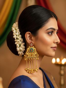 PANASH - Pink Geometric Dangler Earrings