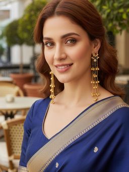 PANASH - Multi-Color Floral Dangler Earrings