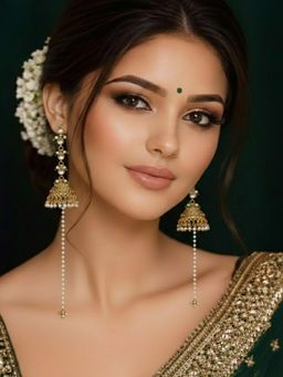 PANASH - White Dome Shaped Jhumkas Earrings