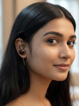 PANASH - Brown Geometric Ear Cuff Earrings