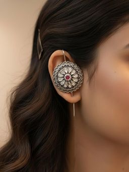 PANASH - Multi-Color Floral Ear Cuff Earrings