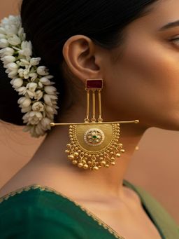 PANASH - Multi-Color Geometric Dangler Earrings