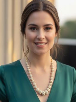 PANASH - White Brass Gold-Plated Necklace