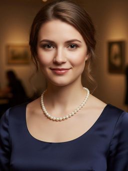 PANASH - Off White Pearls Beaded Minimal Necklace