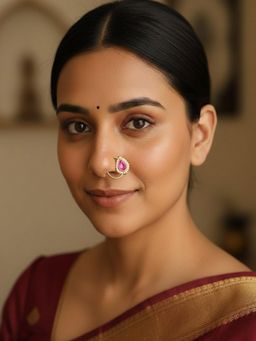 PANASH - Pink Gold-Plated Nose Ring