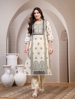 Nayam by lakshita - Tribal Printed Olive Co-Ord Set