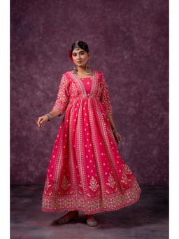 Juniper - Pink Gulnaar Heritage Anarkali Kurta