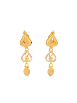 Candere by Kalyan Jewellers - 18K Yellow Gold Lightweight Dangle Earring (One Size)