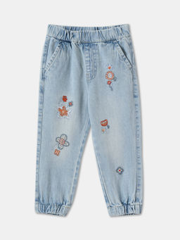R&B - Solid Relaxed Girls Jeans