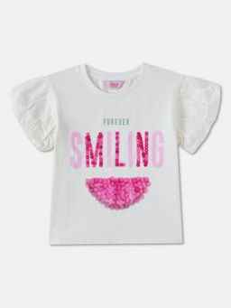 R&B - White Regular Girls Top