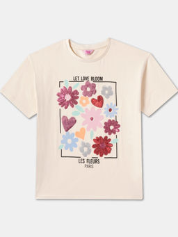 R&B - Floral Regular Girls Top