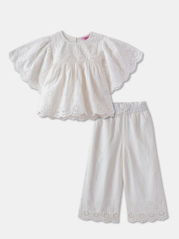 R&B - Embroidered Regular Girls Co-Ord Set
