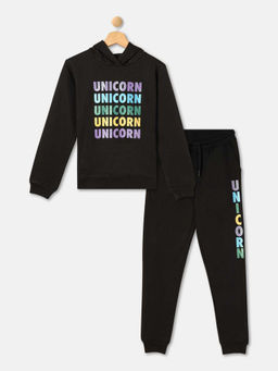 R&B - Graphic Relaxed Girls Hooded with Joggers