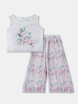 R&B - Floral Regular Girls Pant With Top