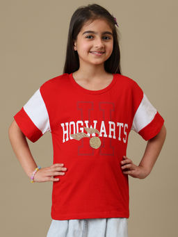 Kidsville - Official Harry Potter Golden Snitch Embroidered Printed T-Shirt