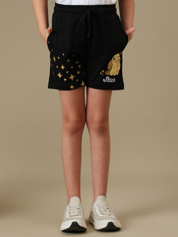 Kidsville - Official Lilo and Stitch Gold Foli Printed Regular Fit Shorts