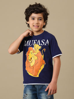 Kidsville - Official Lion King Mufasa Printed Regular Fit Cotton T-Shirt