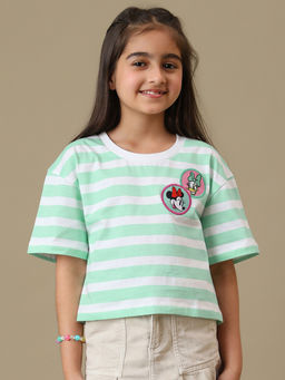Kidsville - Official Mickey and Friends Printed Relaxed Crop T-Shirt