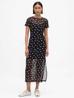 GAP - Women'S Polka-Dots Slim Fit Midi Dress