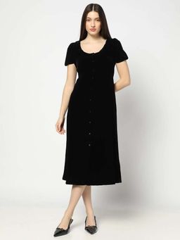 GAP - Women'S Puff Sleeve Midi Dress