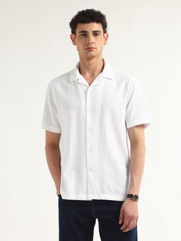Arrow - Men's White Textured Slim Fit Elixir Shirt