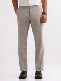 Arrow - Brown Men's Heathered Dobby Trousers