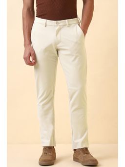 Allen Solly - Men's Beige Solid Casual Trousers