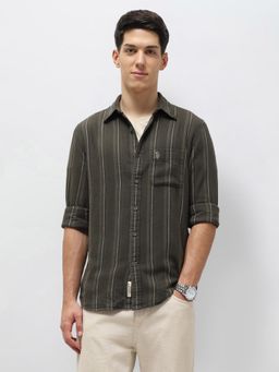 U.S. Polo Assn. Denim Co. - Men's Vertical Striped Twill Shirt