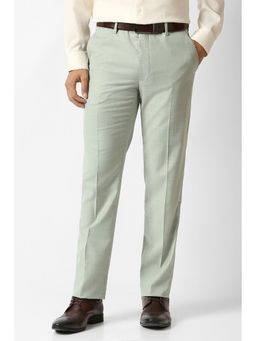 Van Heusen - Green Textured Trousers