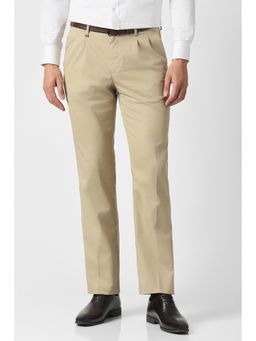 Van Heusen - Beige Solid Trousers
