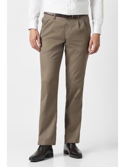 Van Heusen - Brown Solid Trousers