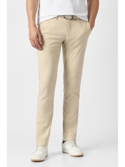 Van Heusen - Beige Textured Trousers