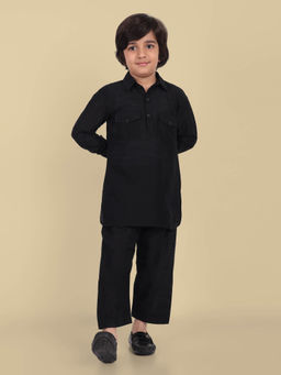 Mera Rang - Boys Black Kurta