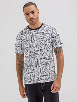 Wrangler - X Hot Wheels Mens Logo In Bright White T-Shirt
