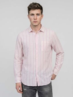 Monte Carlo - Pink Stripes Full Sleeves Casual Shirt