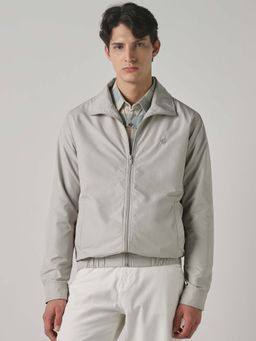 Mufti - Beige Solid Plain Full Sleeves Casual Jacket