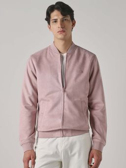 Mufti - Pink Solid Plain Full Sleeves Casual Jacket