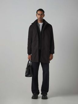 Mufti - Black Solid Plain Full Sleeves Casual Jacket