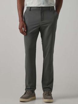 Mufti - Charcoal Solid Plain Formal Trouser