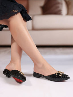 Carlton London - Women Modern Block Heel Mules Black