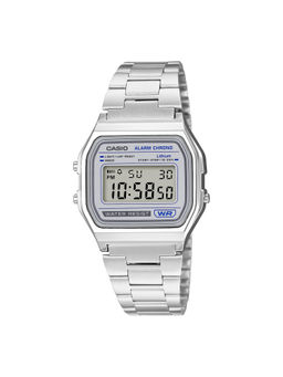 Casio - Unisex Vintage Off White Dial Digital Watch - A158WEA-7DF (M)