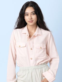 phuhar's - Canyon Pink Women Shirt With Flap Pockets