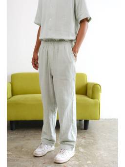 Bonkers Corner - Grey Cotton Organic Cotton Gauze Pants
