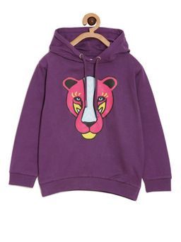 The Mom Store - Purple Wild Cat Hooded Hoodie