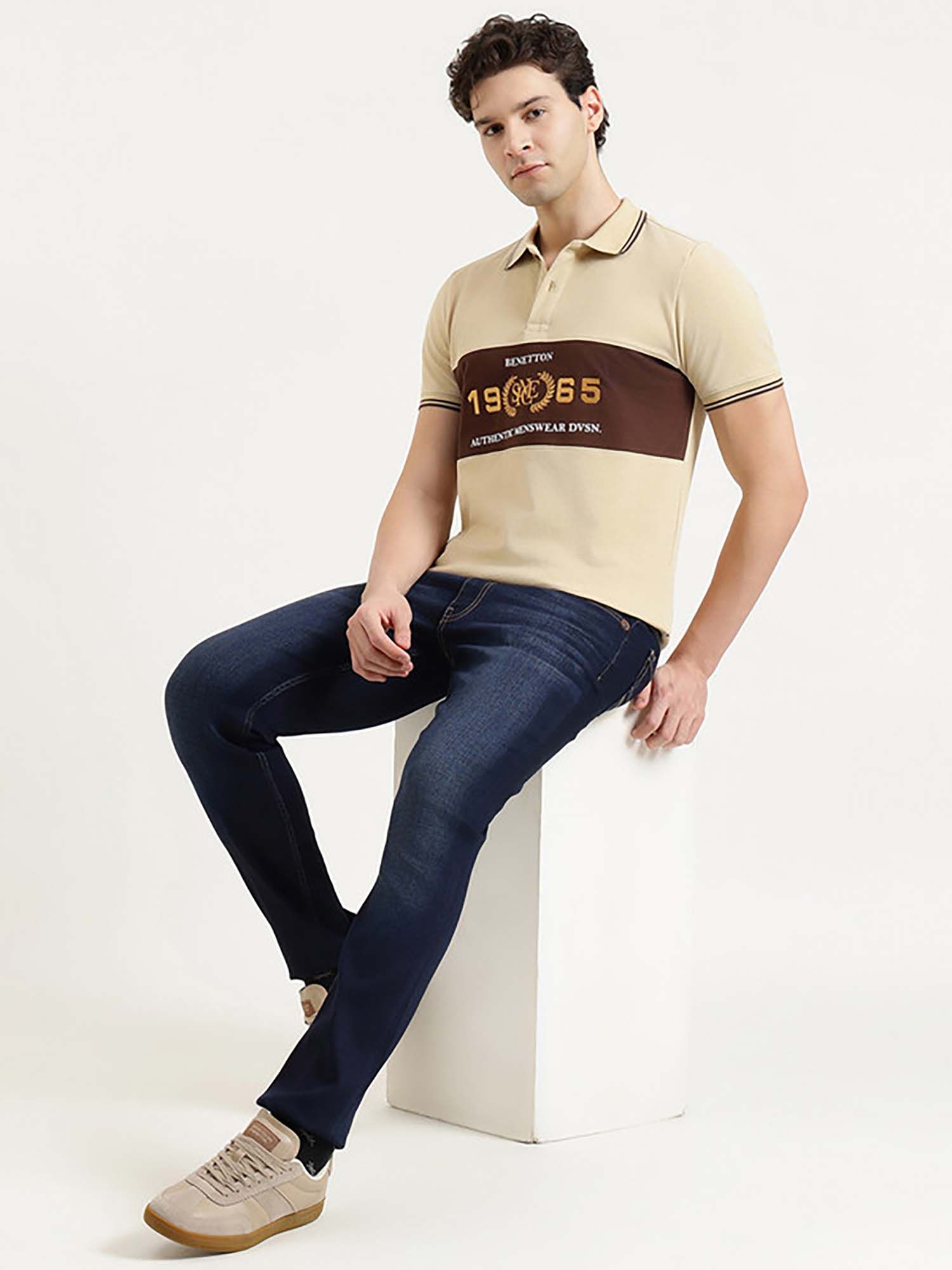 Men Blue Tencel Solid Jeans