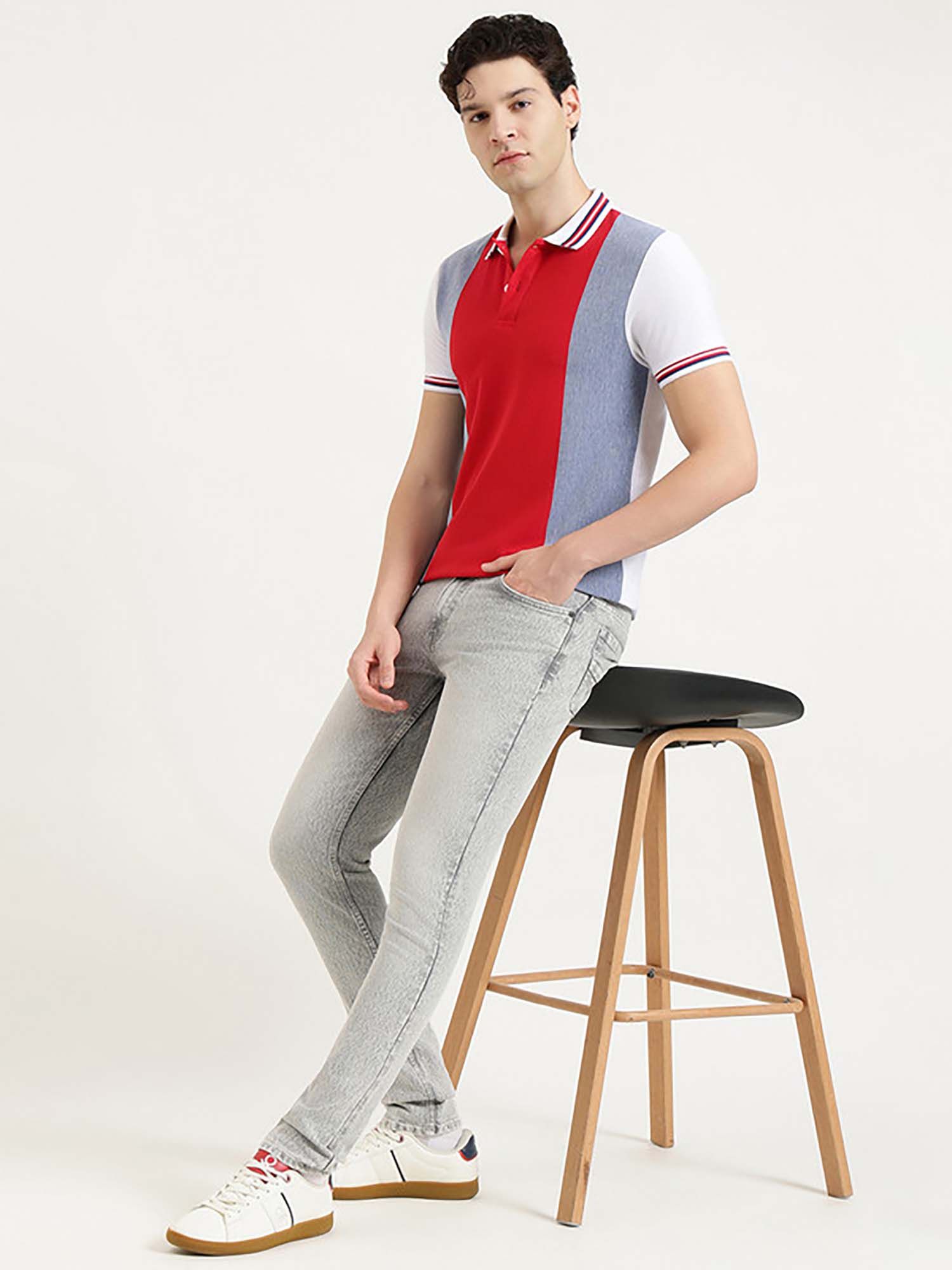 Men Grey Cotton Blend Solid Jeans