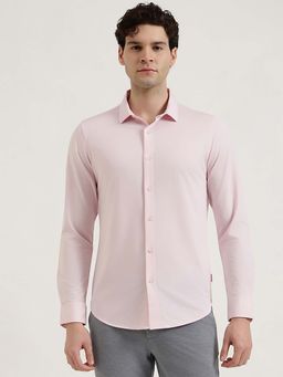United Colors of Benetton - Men Pink Cotton Blend Solid Shirt